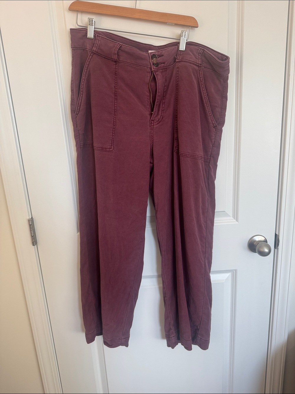 Maurices Women's Cropped Pants in Plum